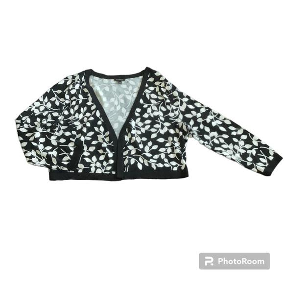 Talbots Black & White Shrug Sweater - Picture 9 of 10